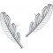 Sterling 925 Feather Stud Earring For Women Girls Tiny/Small Leaf Stud Earring Hypoallergenic Cartilage Earrings Piercing